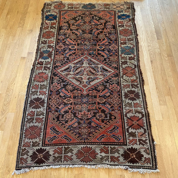 Vintage Rug, 3' 7 x 6' 4 Brown