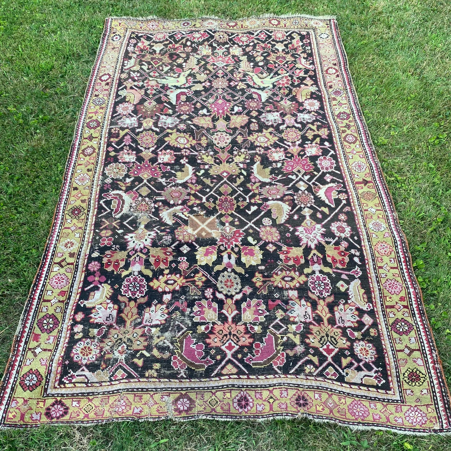 Vintage Rug, 4' 2 x 7' Brown