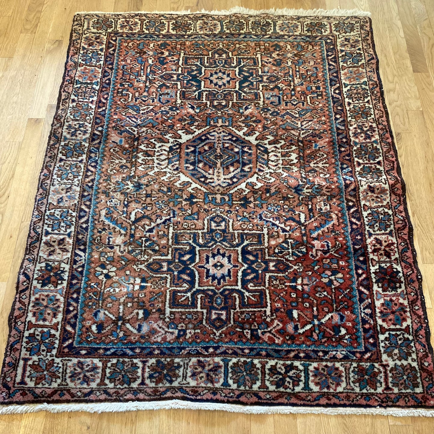 Vintage Rug, 3' 10 x 4' 10 Red