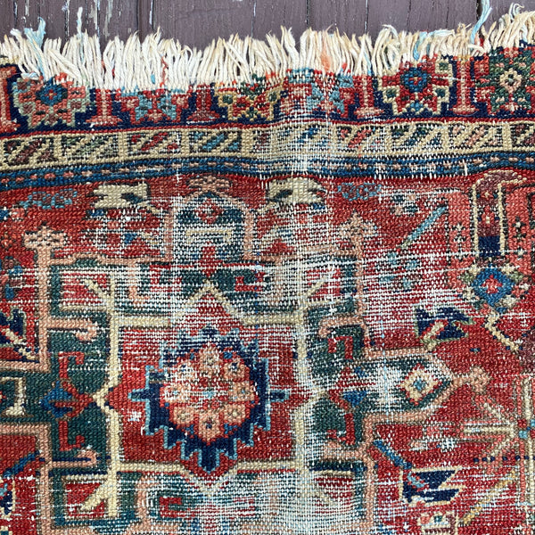 Vintage Rug, 3' 10 x 4' 6 Red Orange