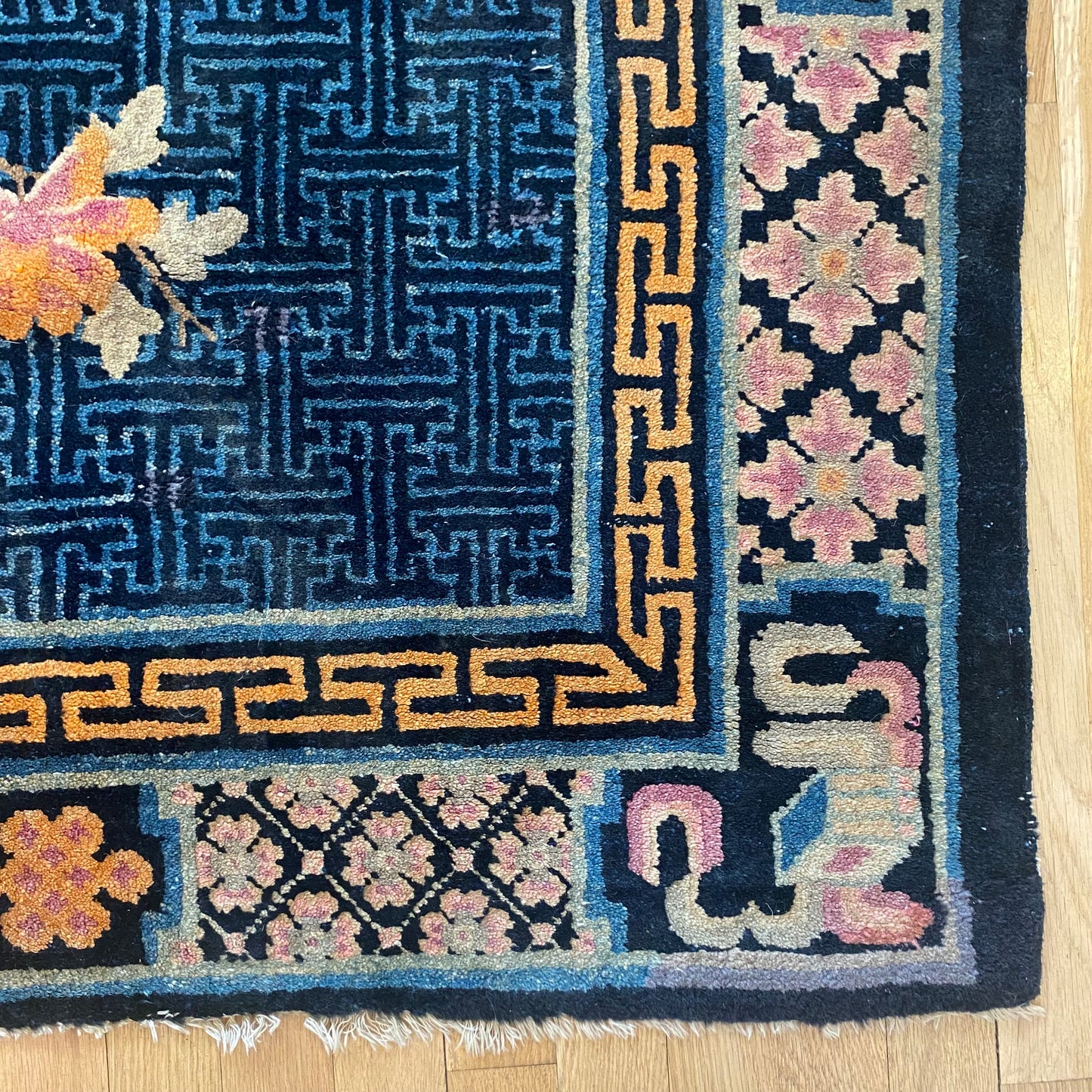 Peking Chinese Rug, 3' 4 x 5' 7 Vintage Blue - Jessie's Oriental Rugs