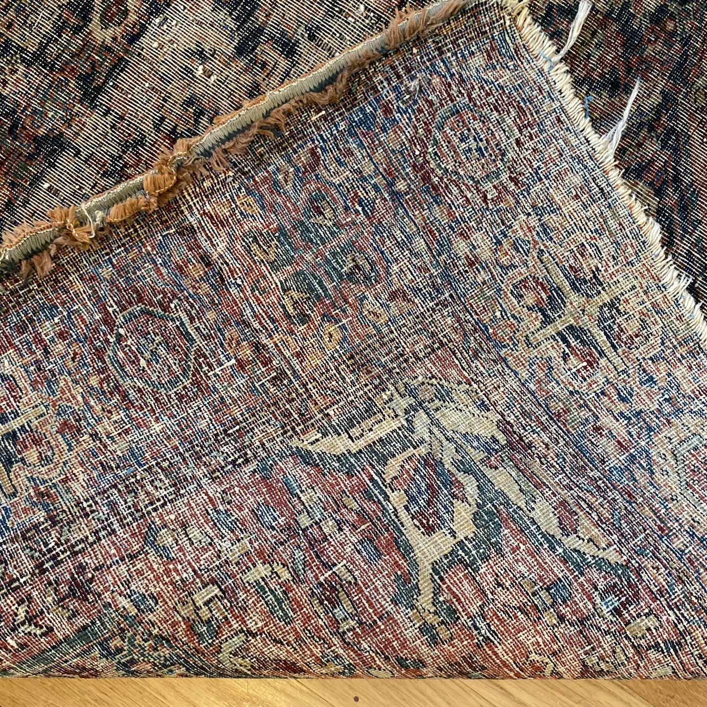 Vintage Rug, 3' 5 x 4' 9 Blue