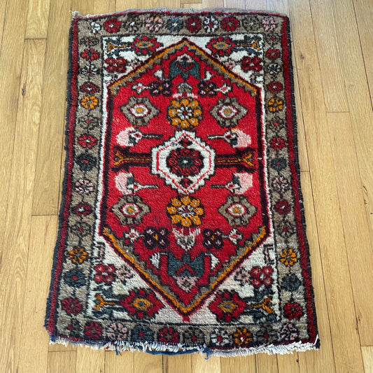 Vintage Rug, 1' 11 x 2' 10 Red
