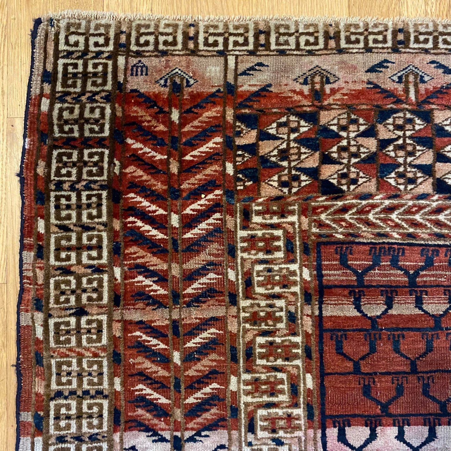 Vintage Rug, 4' x 4' 6 Brown