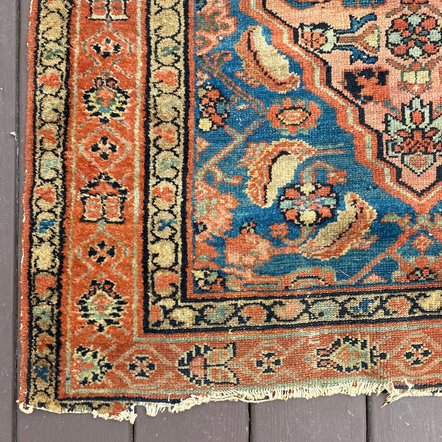 Vintage Rug, 3' 2 x 4' 9 Blue