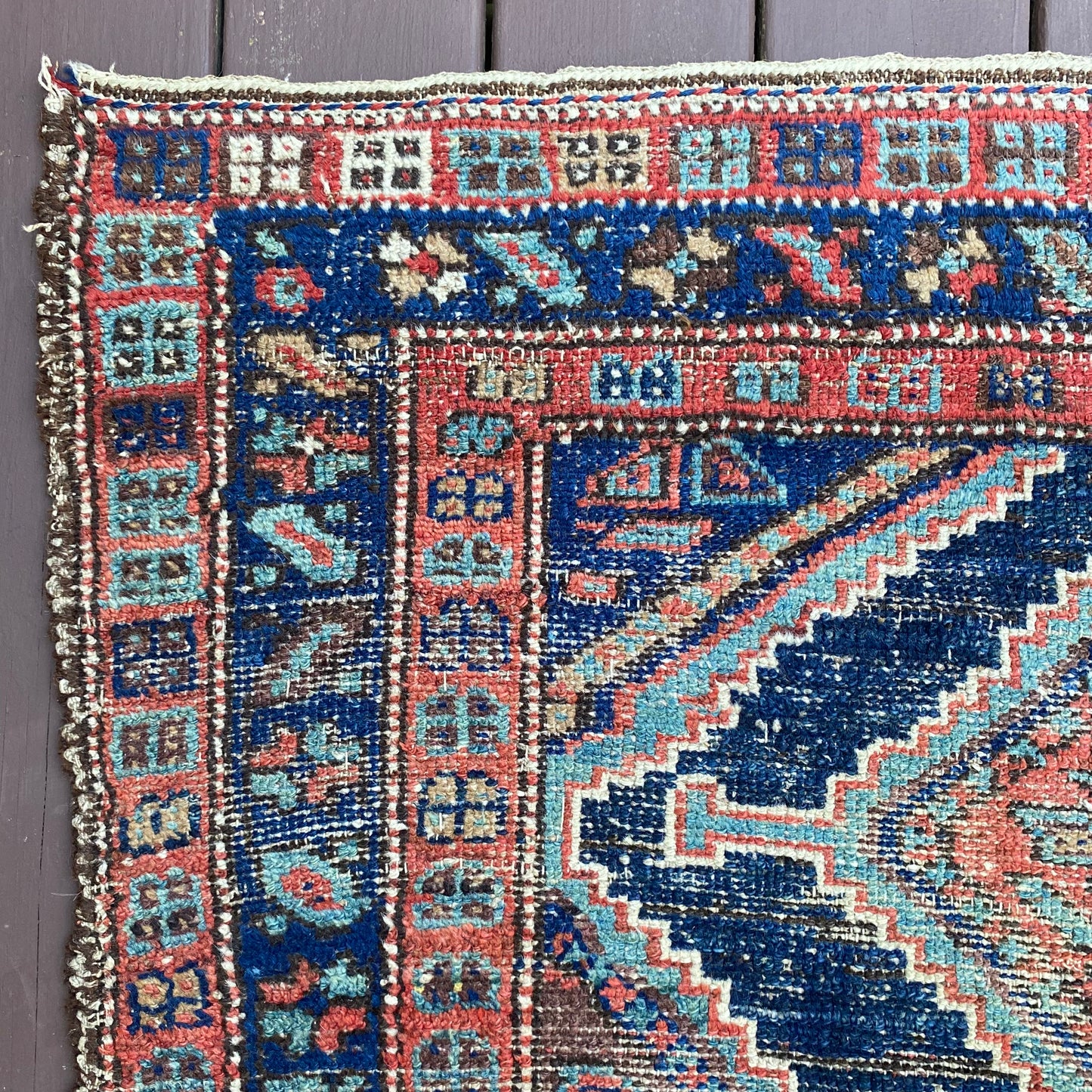Vintage Rug, 4' x 5' 9 Red