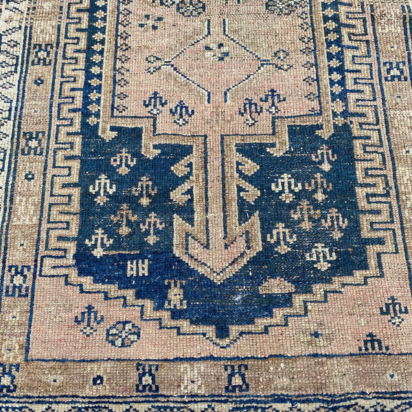 Vintage Rug, 3' 7 x 4' 11 Blue