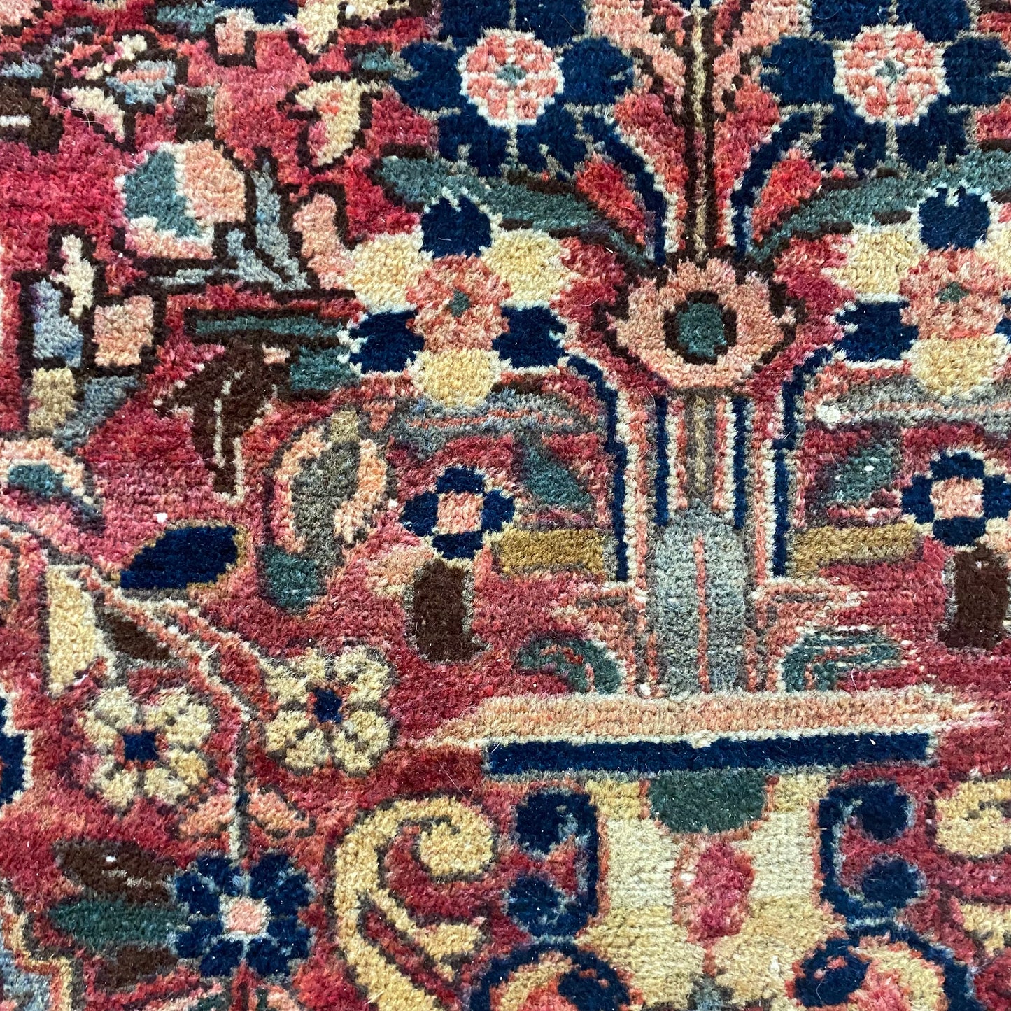 Vintage Rug, 2' 8 x 6' 8 Dark Rose Runner