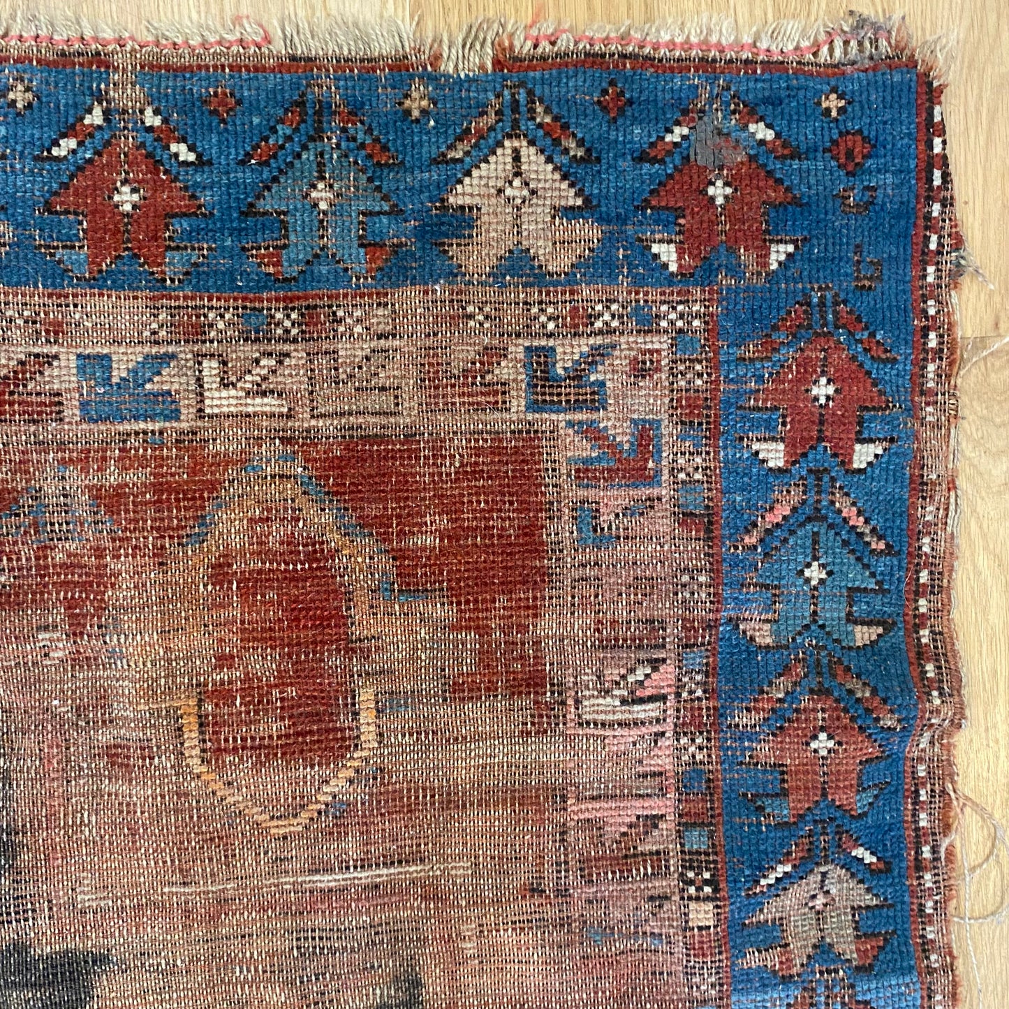 Antique Rug, 3' 6 x 5' 8 Red Brown