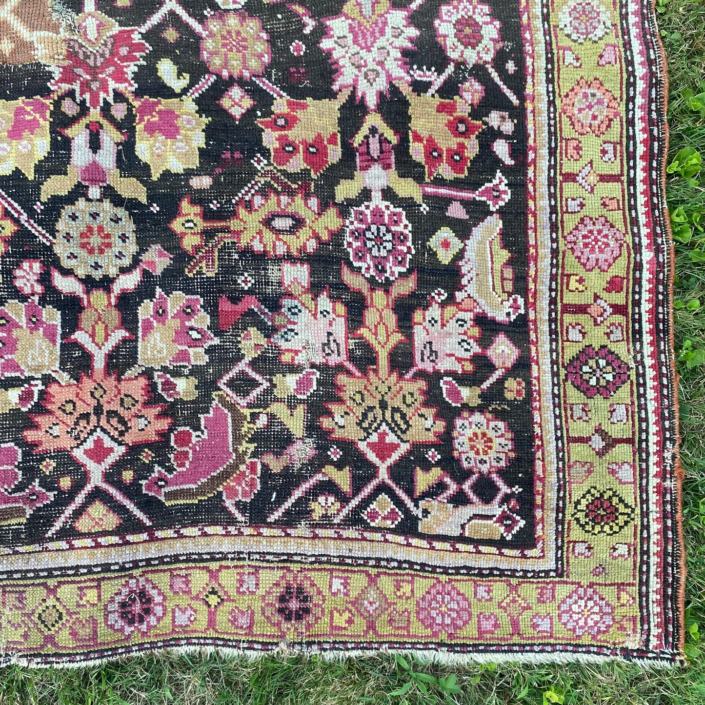 Vintage Rug, 4' 2 x 7' Brown