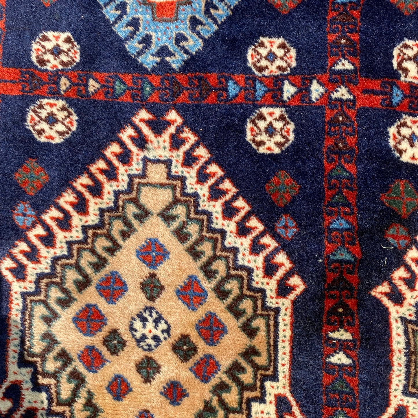 Vintage Rug, 3' 7 x 6' Blue