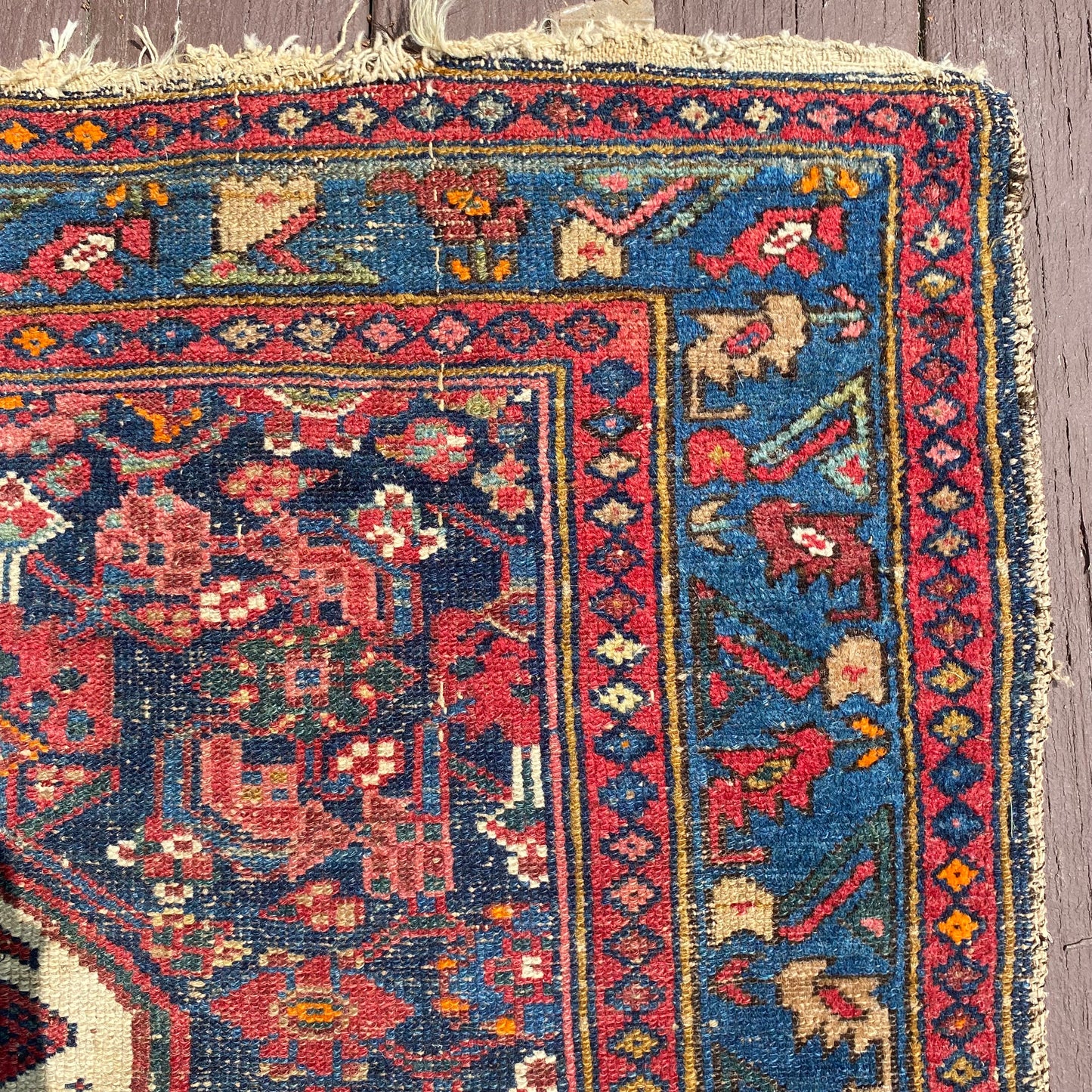 Vintage Rug, 3' 5 x 6' 11 Blue