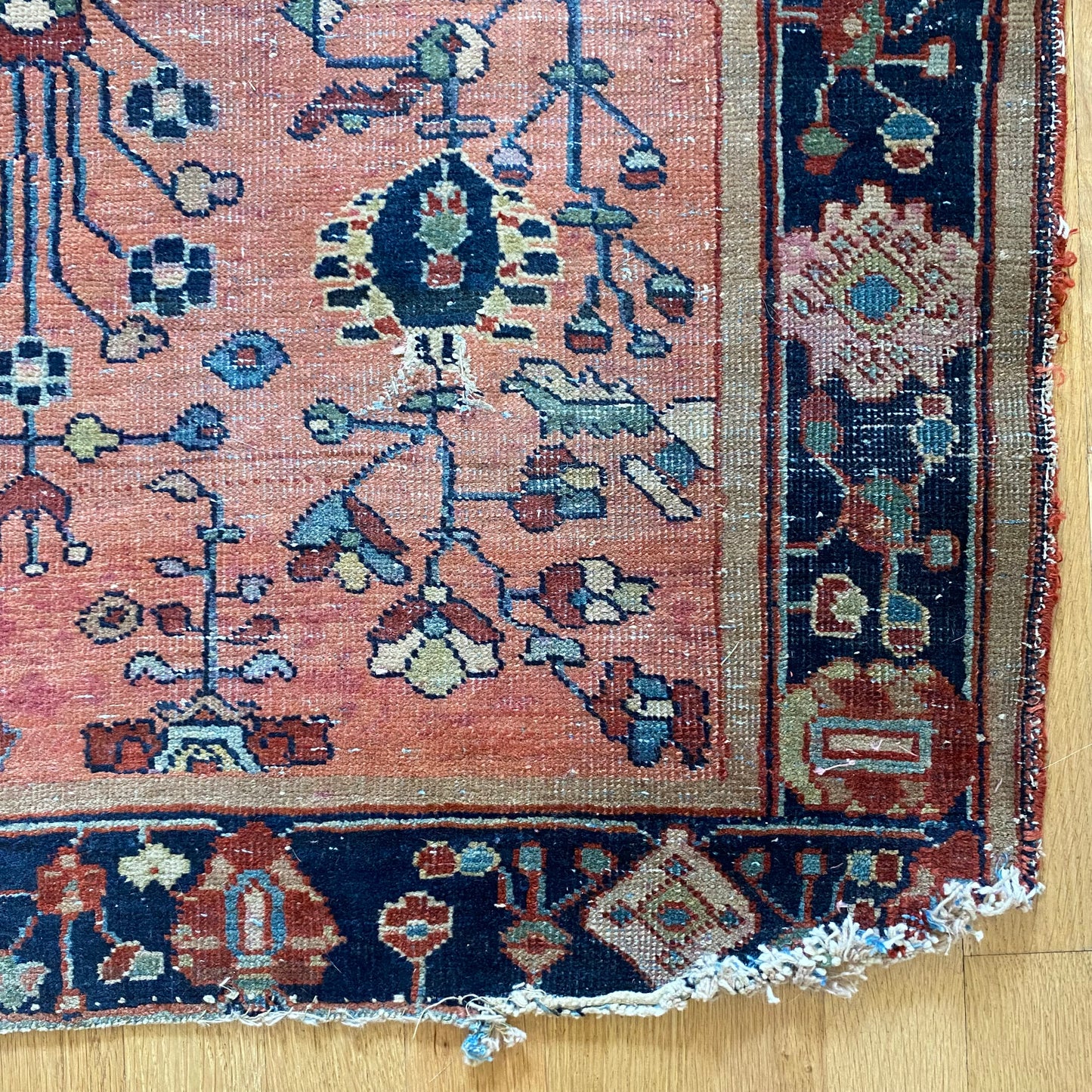 Vintage Rug, 3' 3 x 4' 9 Pink