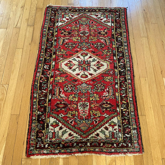 Vintage Rug, 2' 6 x 4' 3 Red