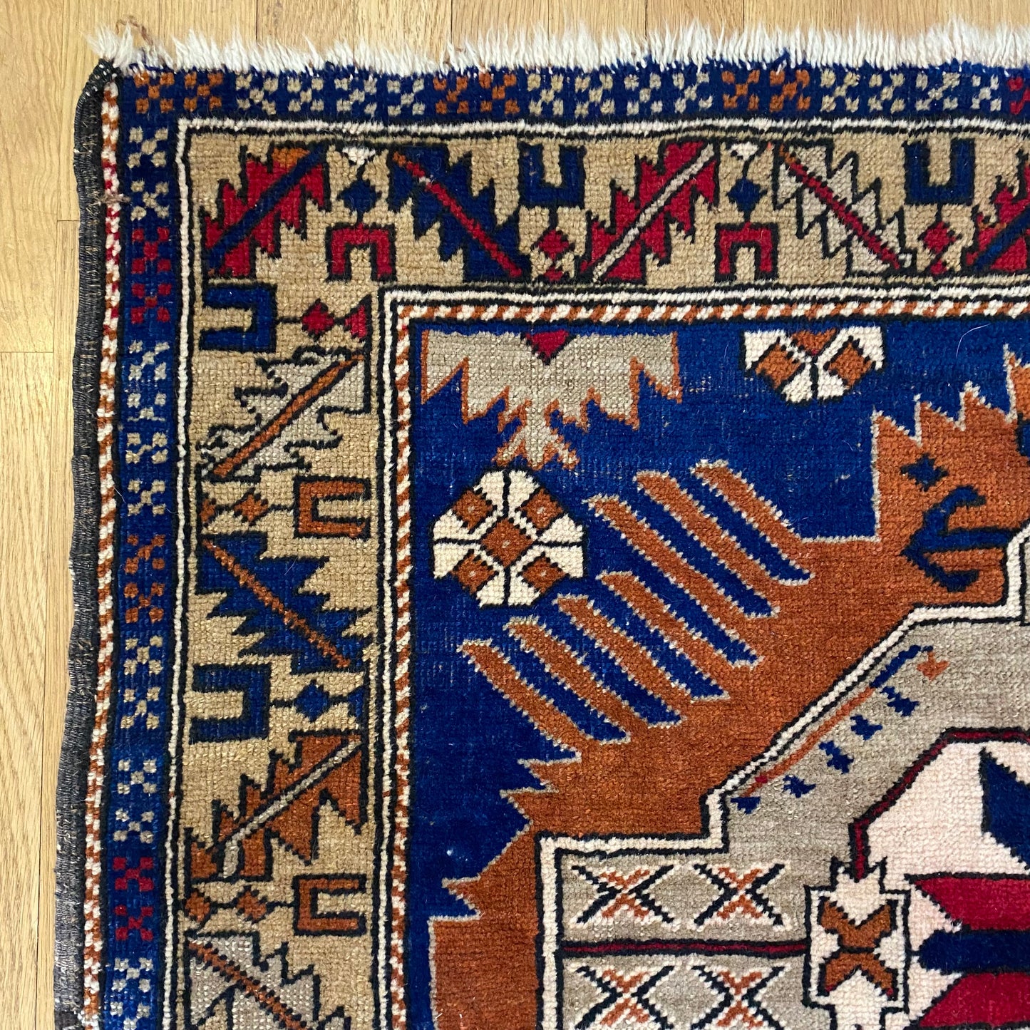 Turkish Rug, 3' 11 x 5' 9 Vintage Blue - Jessie's Oriental Rugs