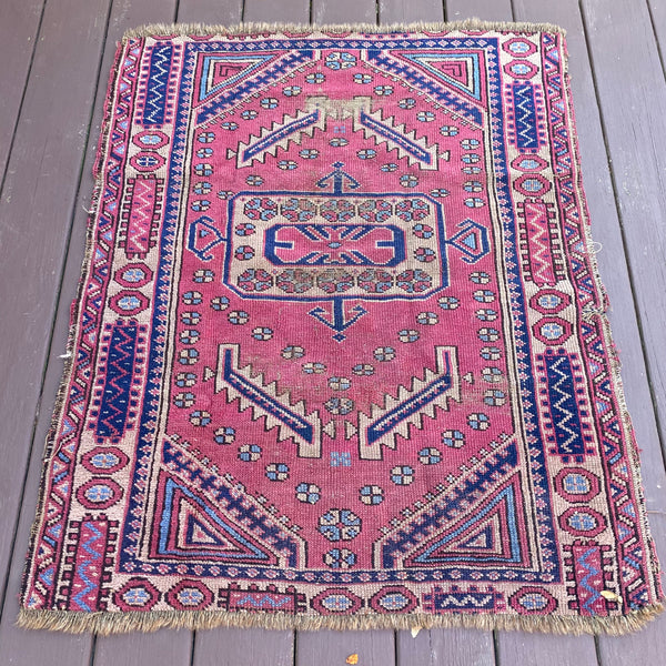 Vintage Rug, 3' 1 x 3' 10 Purple