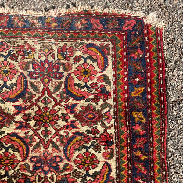 Vintage Rug, 2' 7 x 9' 11 White