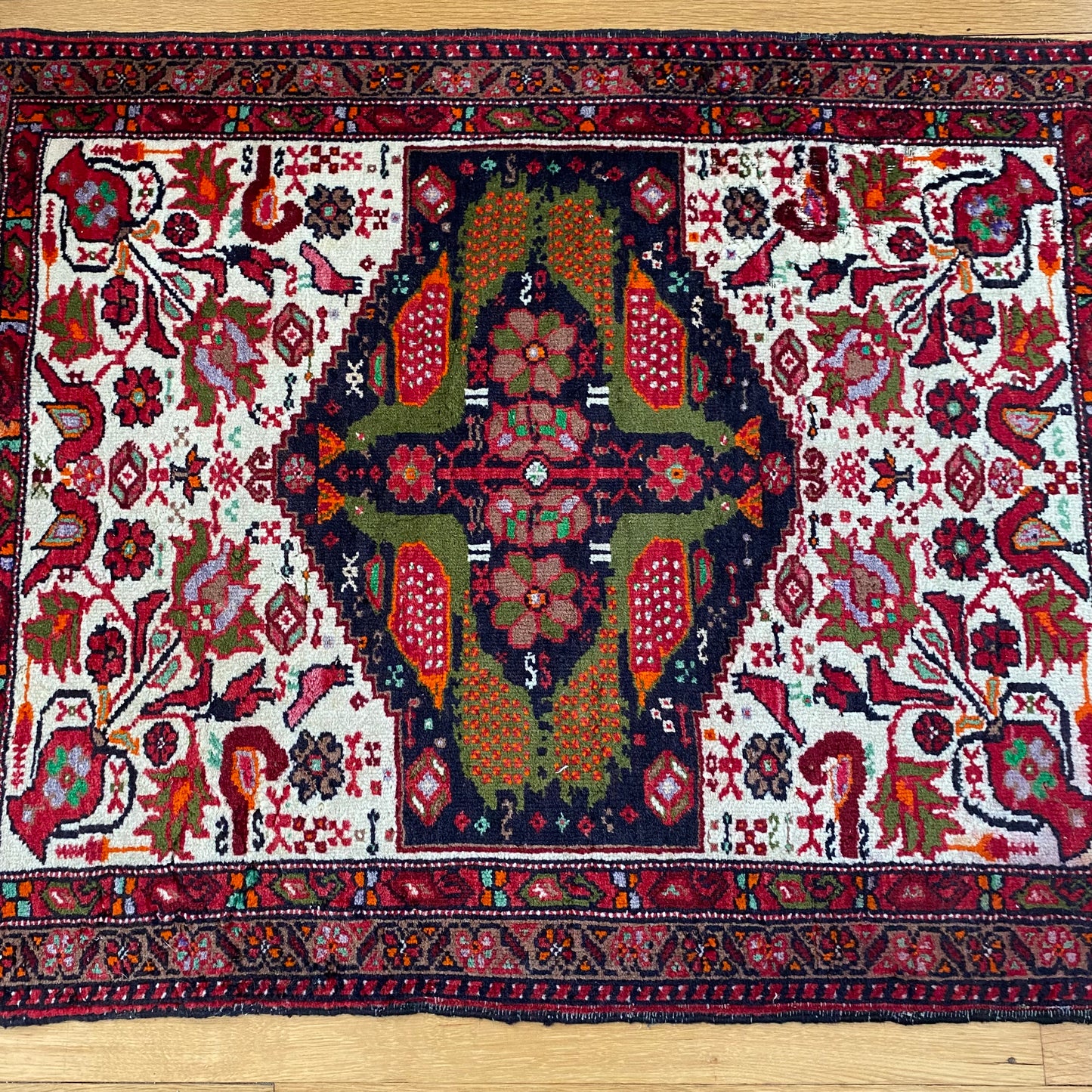 Vintage Rug, 2' 9 x 3' 6 White