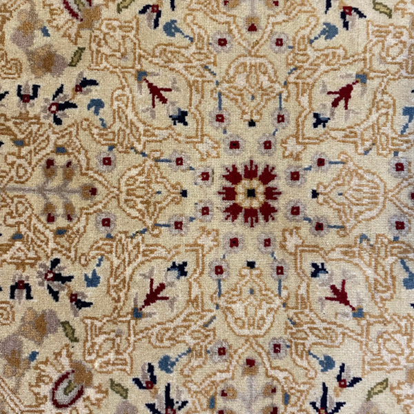 Vintage Rug, 3' 7 x 3' 8 Cream