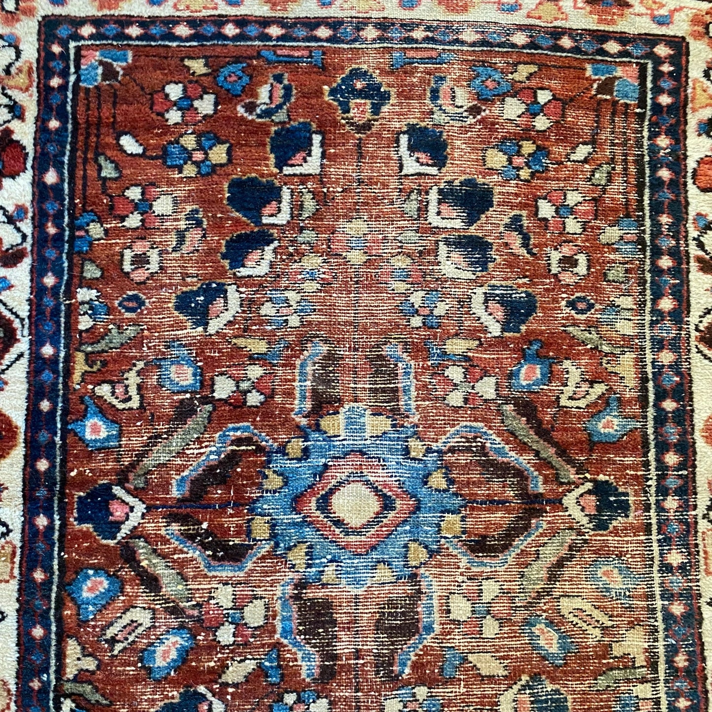 Vintage Rug, 2' 3 x 2' 10 Red-Brown