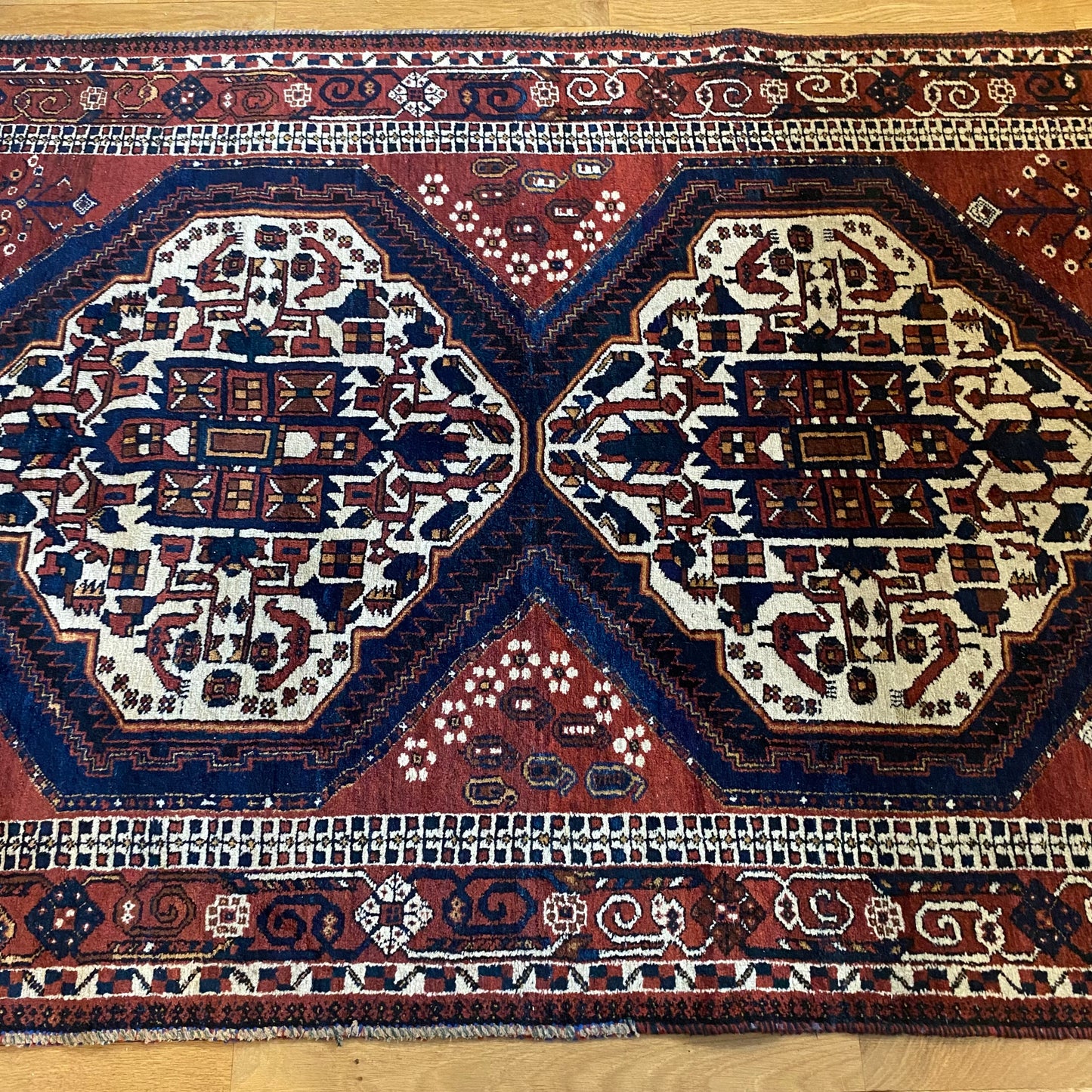 Persian Afshar Rug, 4' 2 x 6' Vintage Brown
