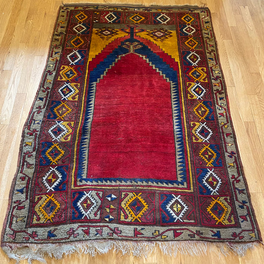 Vintage Rug, 3' 8 x 5' 5 Red