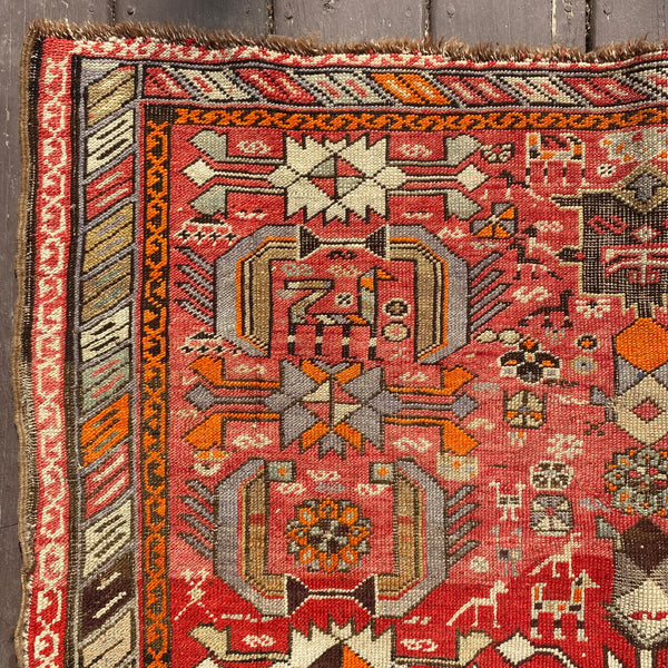 Vintage Rug, 3' 10 x 6' Orange