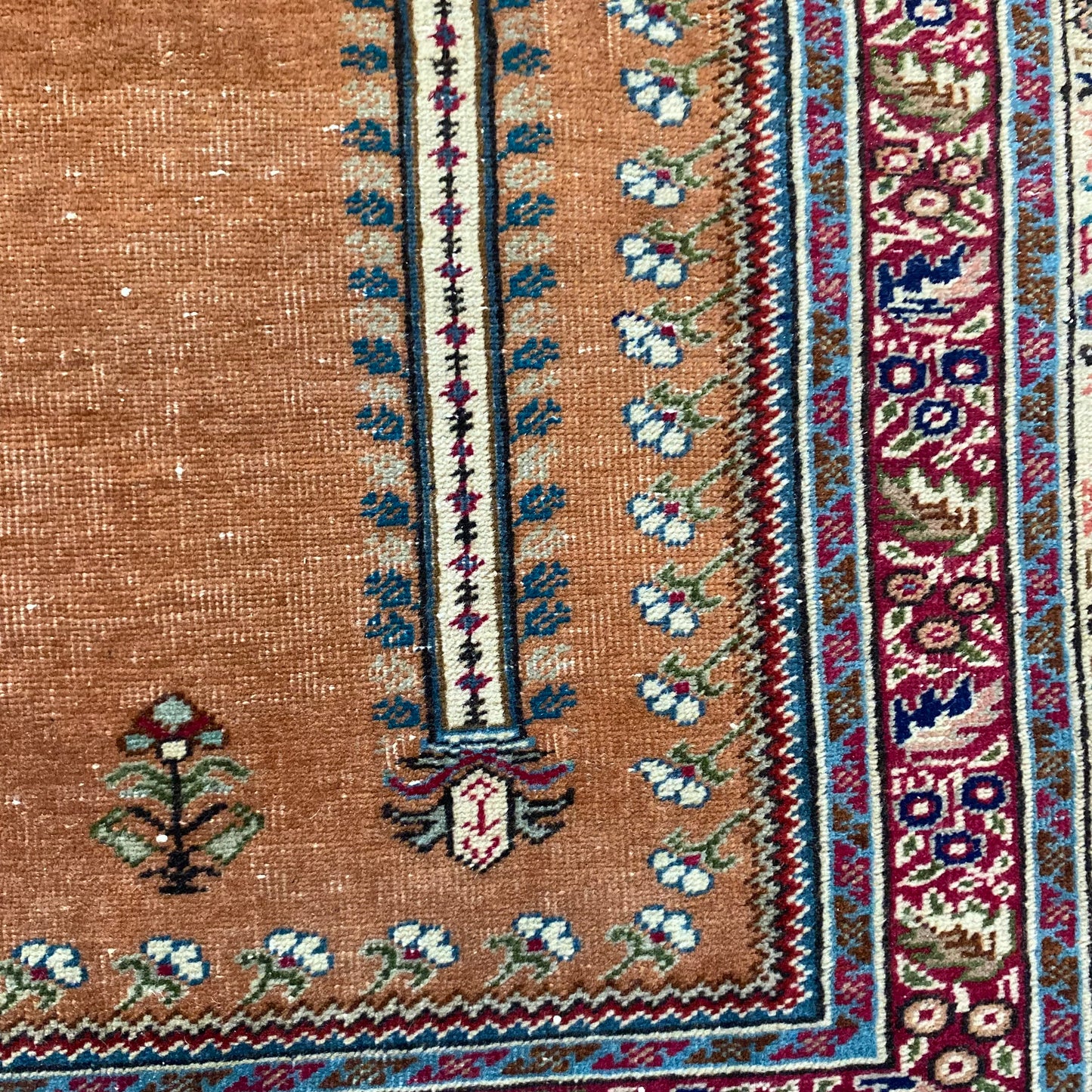 Vintage Rug, 3' 11 x 5' 9 Orange Brown