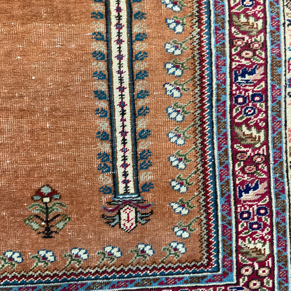 Vintage Rug, 3' 11 x 5' 9 Orange Brown