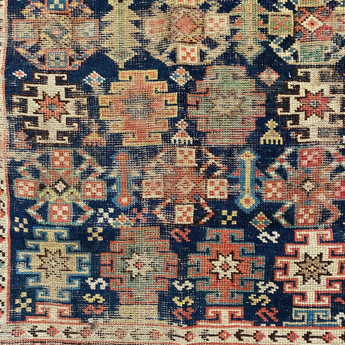 Antique Rug, 3' 4 x 5' Blue