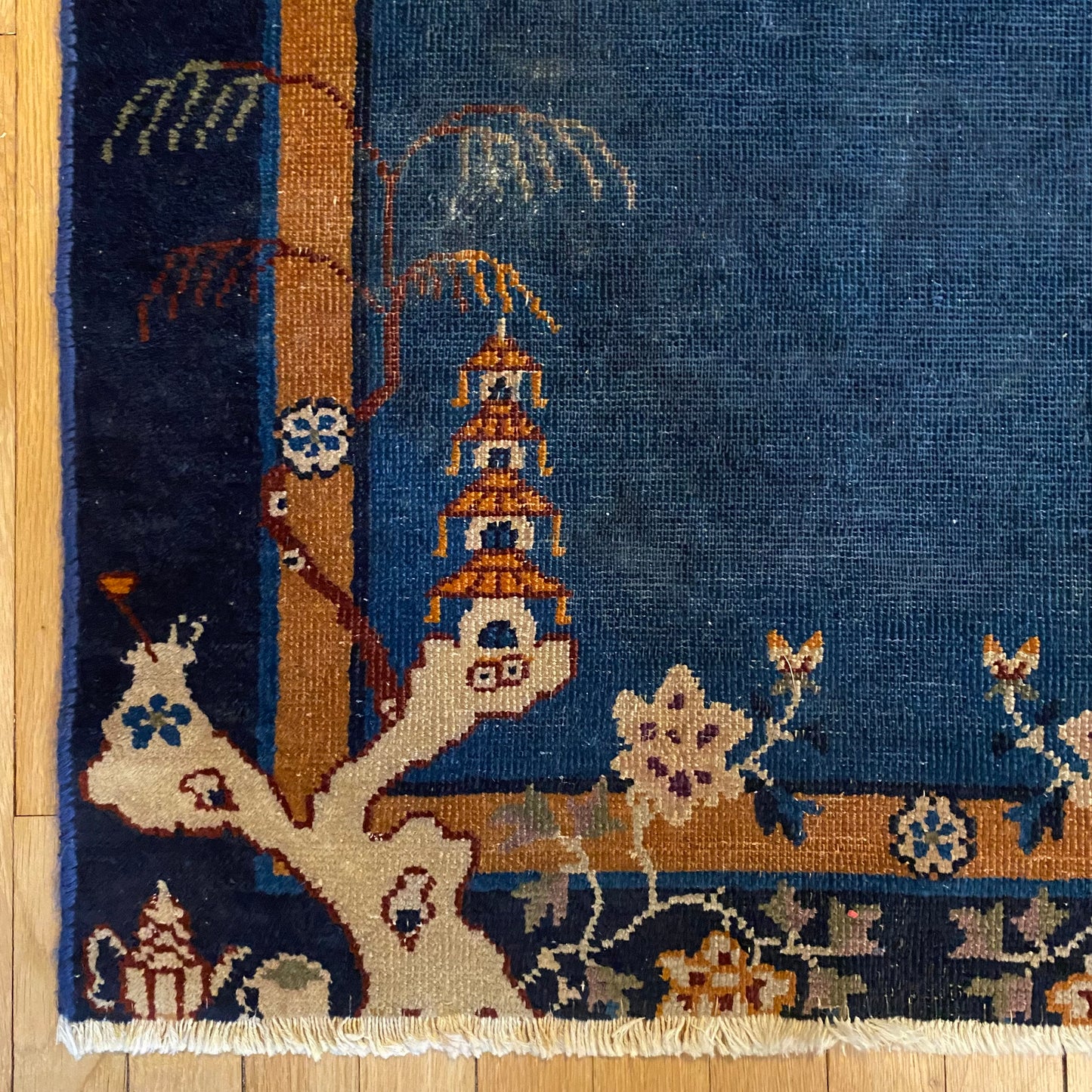 Peking Chinese Rug, 2' 10 x 5' 7 Blue Vintage