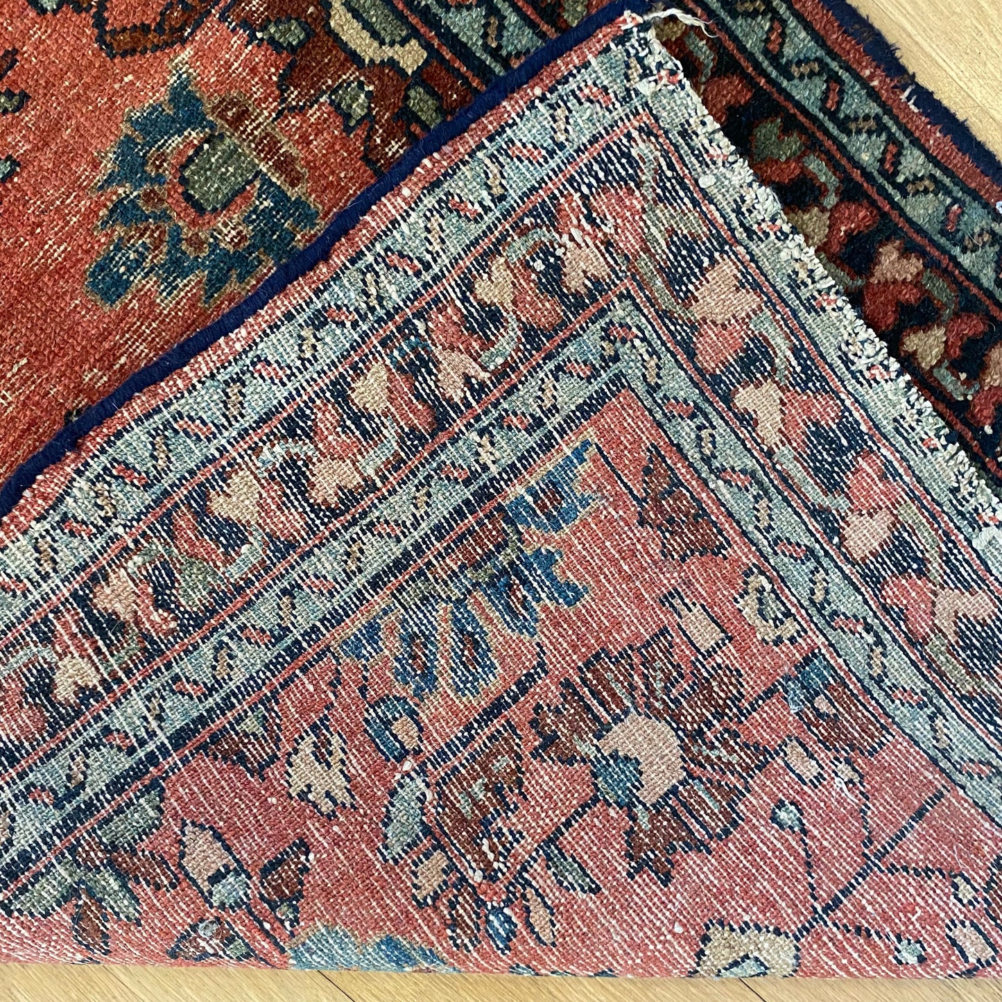 Vintage Rug, 2' 4 x 3' 10 Dark Coral