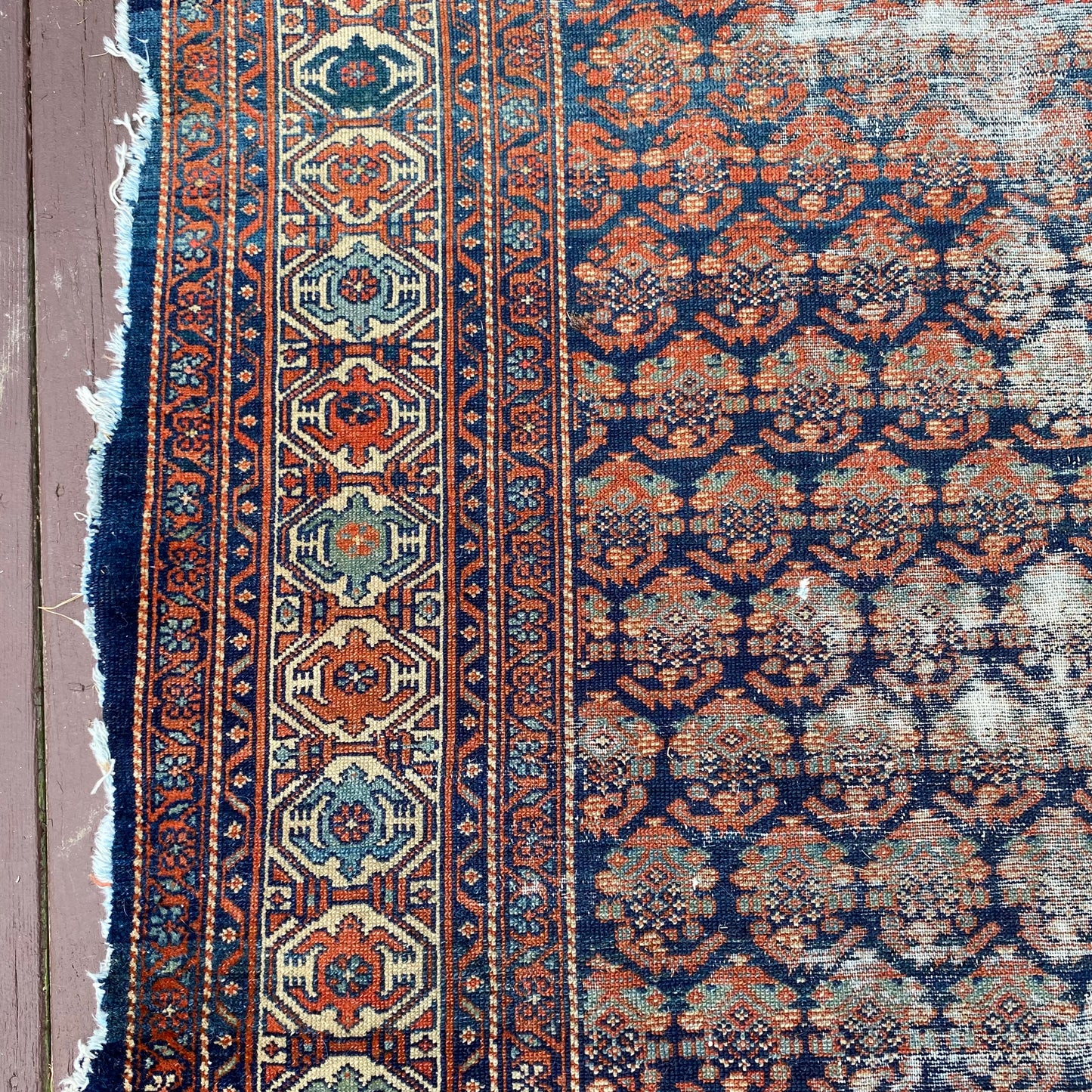 Vintage Rug, 4' 6 x 6' 4 Blue