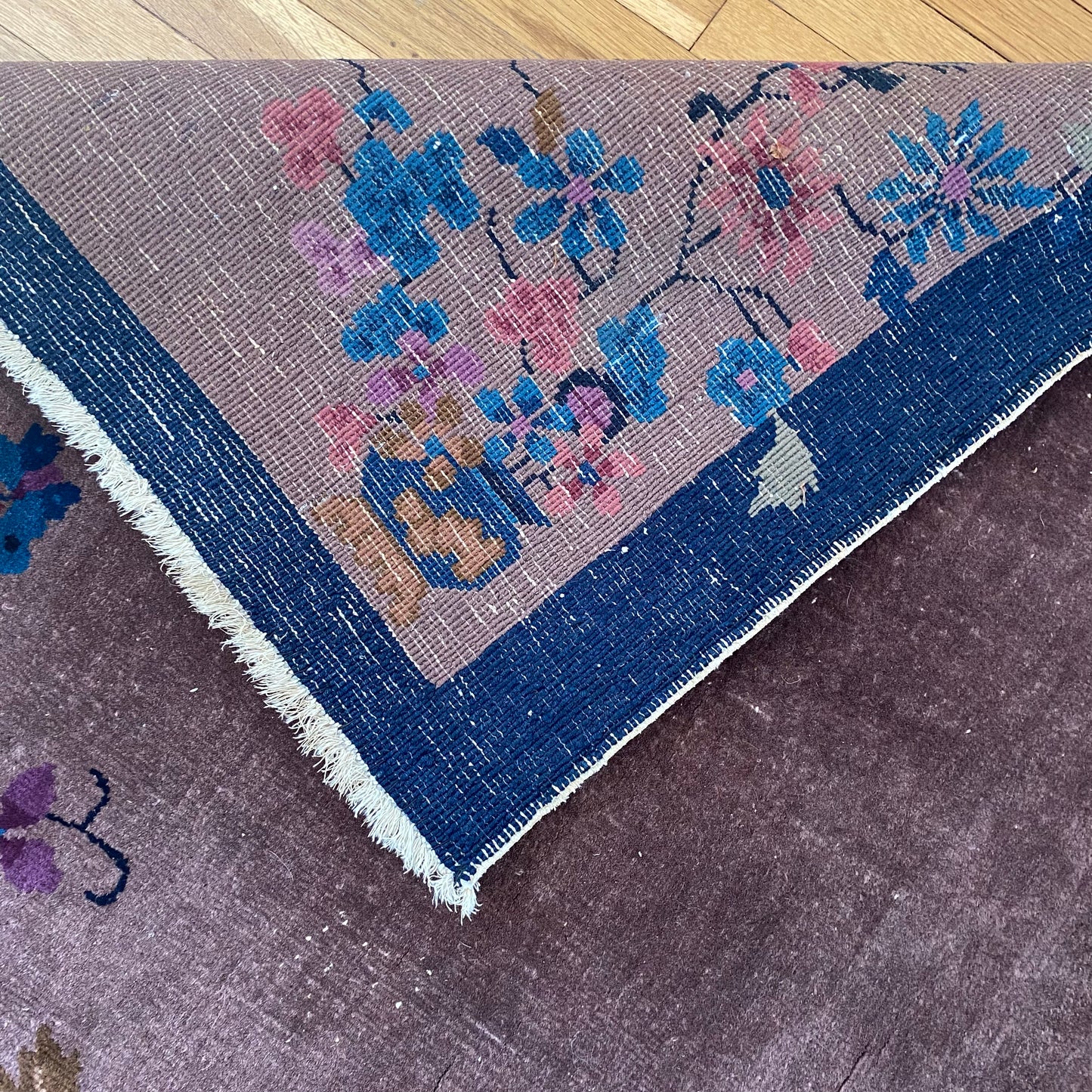 Vintage Rug, 3' 11 x 6' 9 Purple Brown