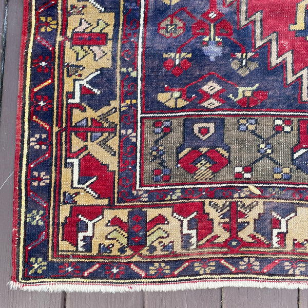 Vintage Rug, 3' 10 x 7' 4 Blue