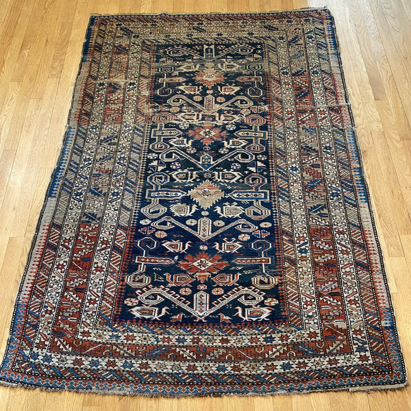 Vintage Rug, 4' 2 x 6' 1 Blue