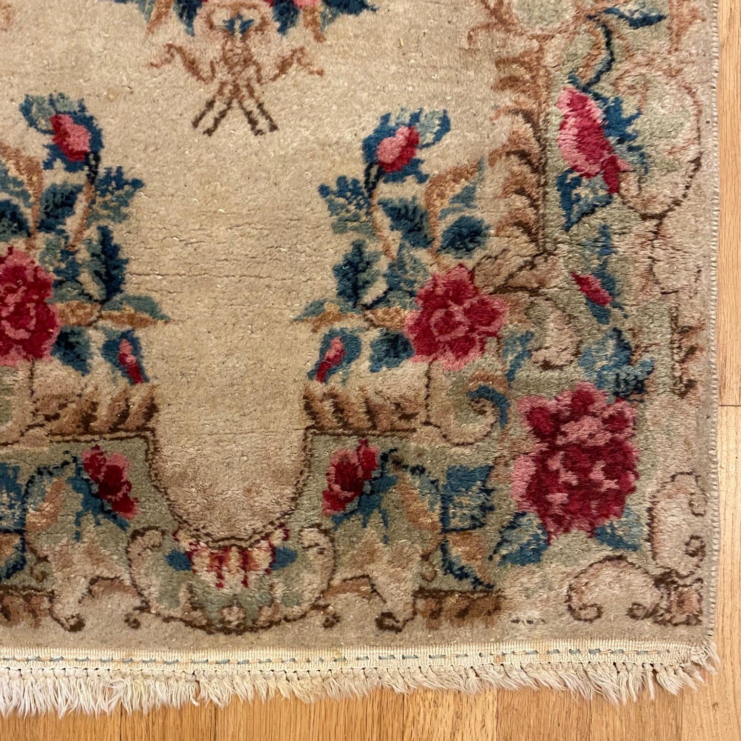 Vintage Rug, 2' x 6' Cream