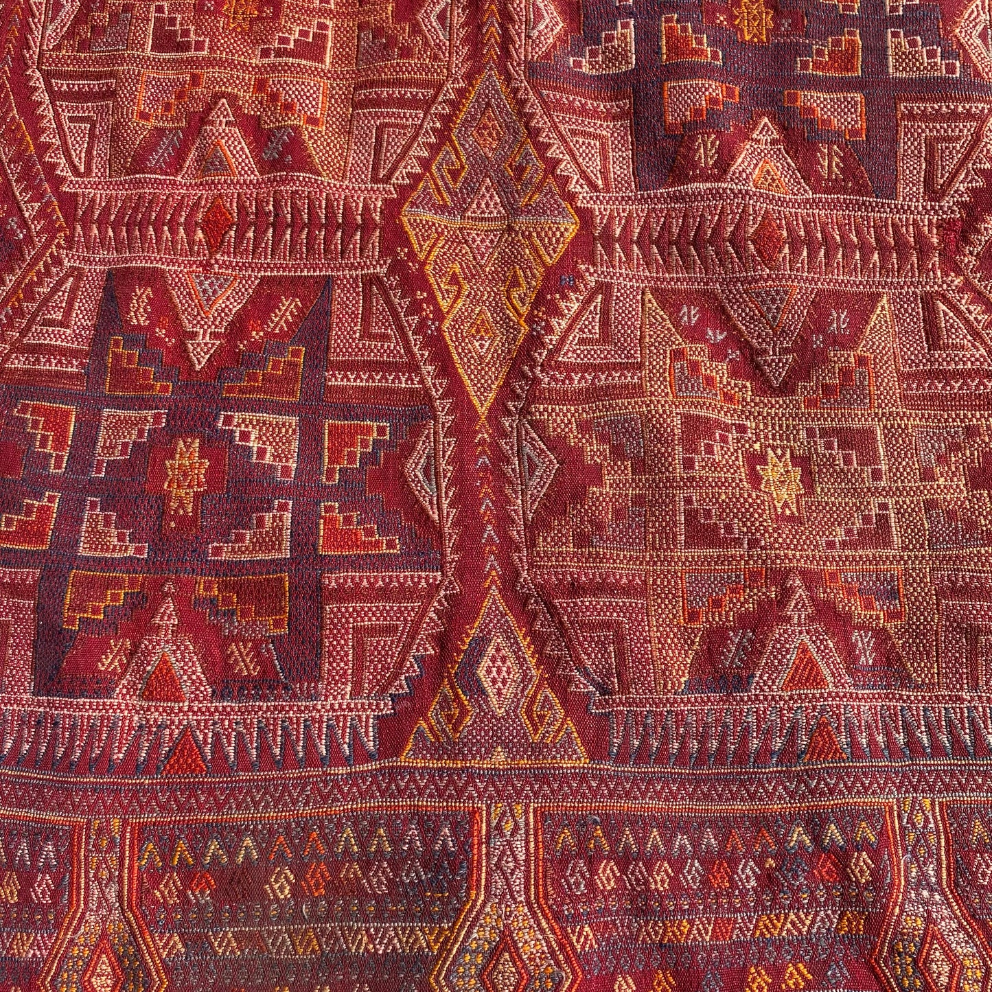 Vintage Rug, 4' 8 x 6' 5 Red Moroccan