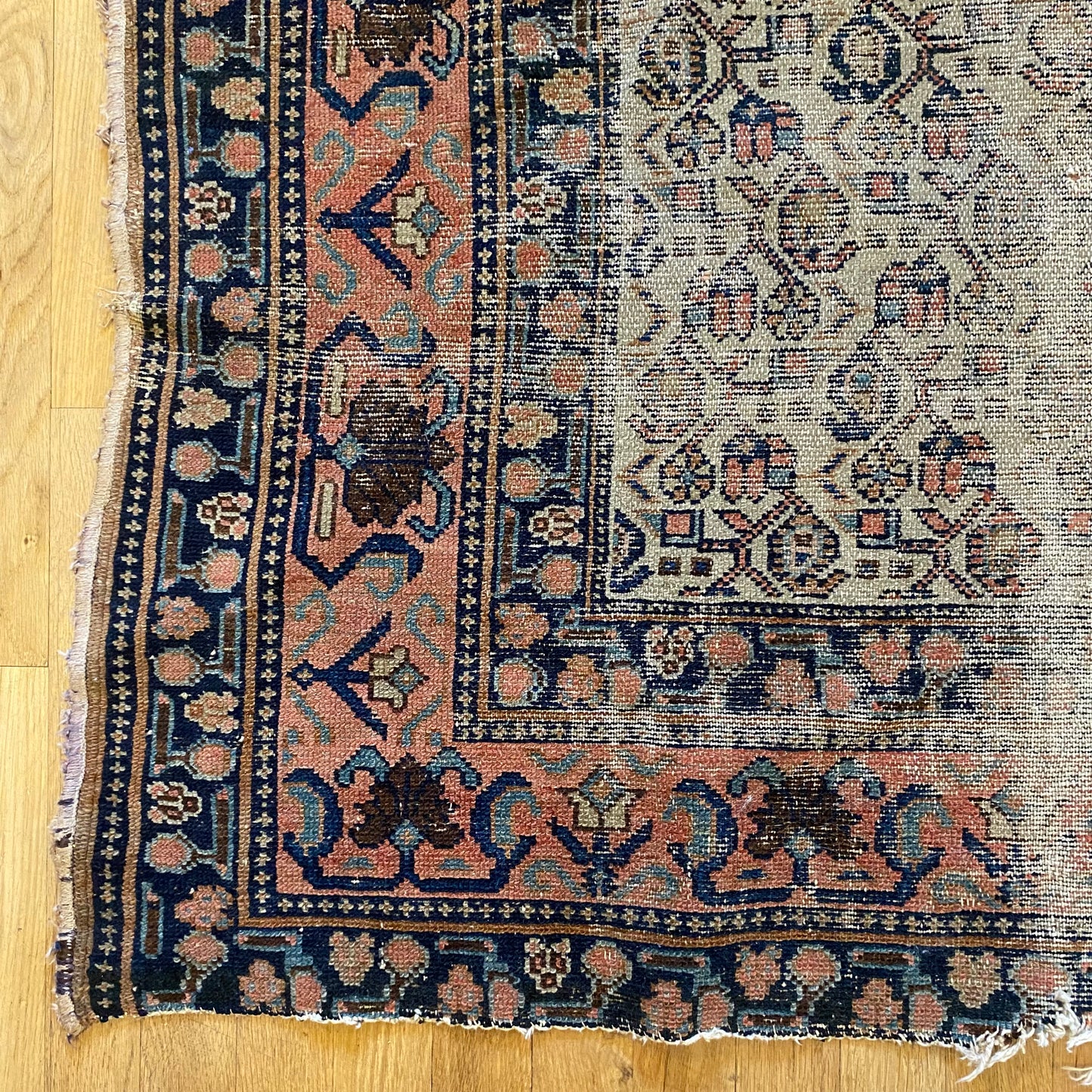 Vintage Rug, 4' 4 x 6' 3 Cream