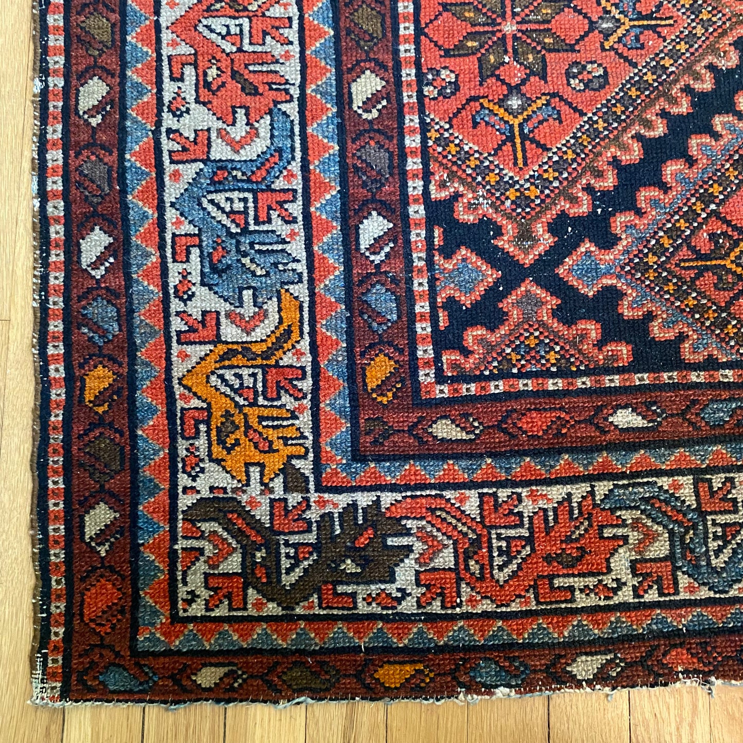 Antique Rug, 4' 1 x 6' 5 Blue