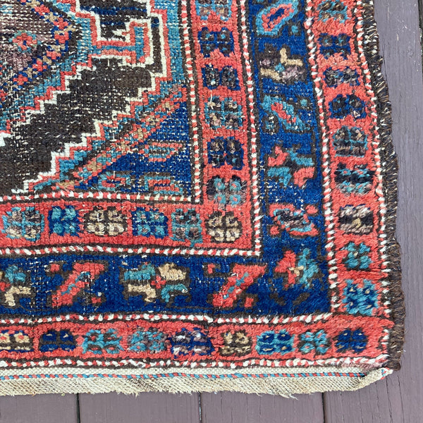 Vintage Rug, 4' x 5' 9 Red