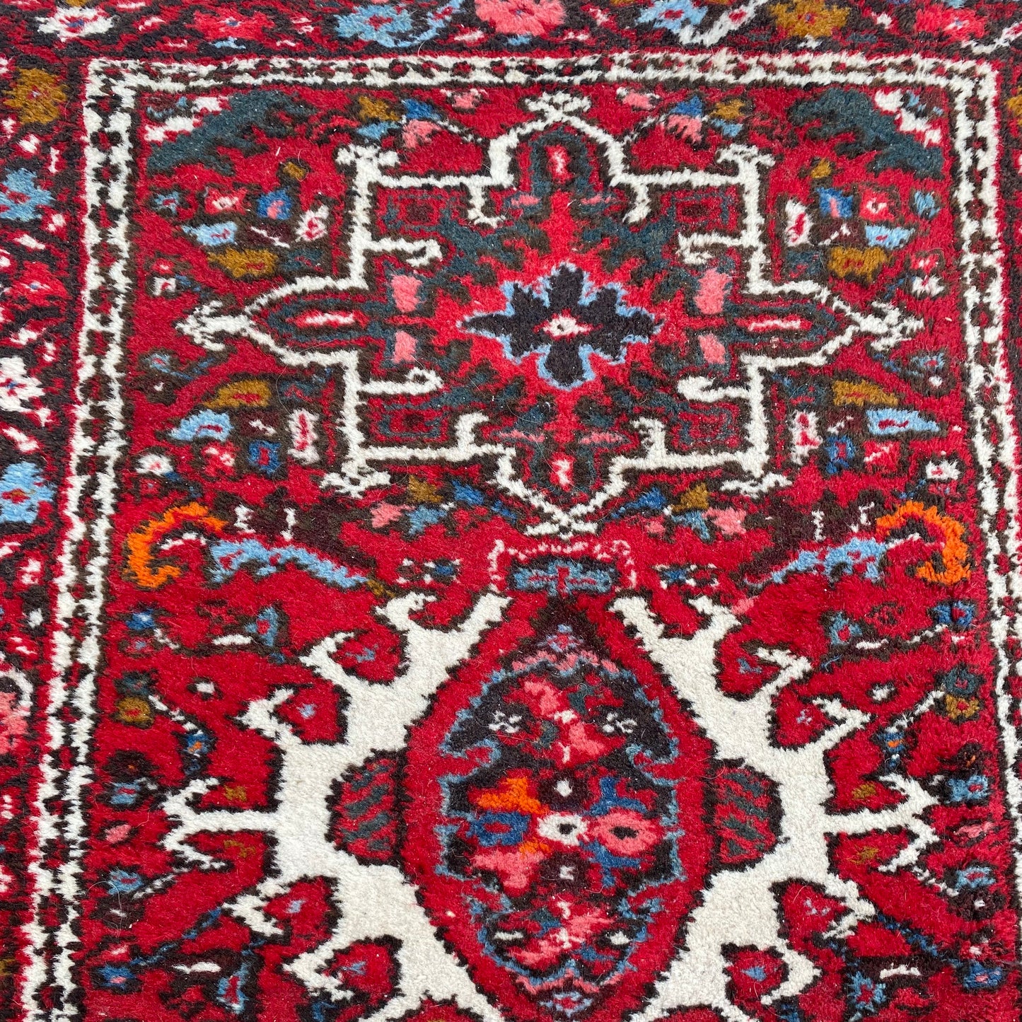 Vintage Rug, 2' 1 x 2' 11 Red