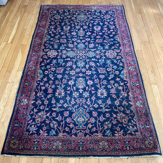 Vintage Rug, 4' x 6' 11 Blue