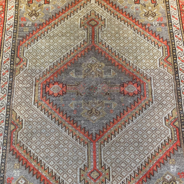 Vintage Rug, 3' 2 x 3' 10 Grey