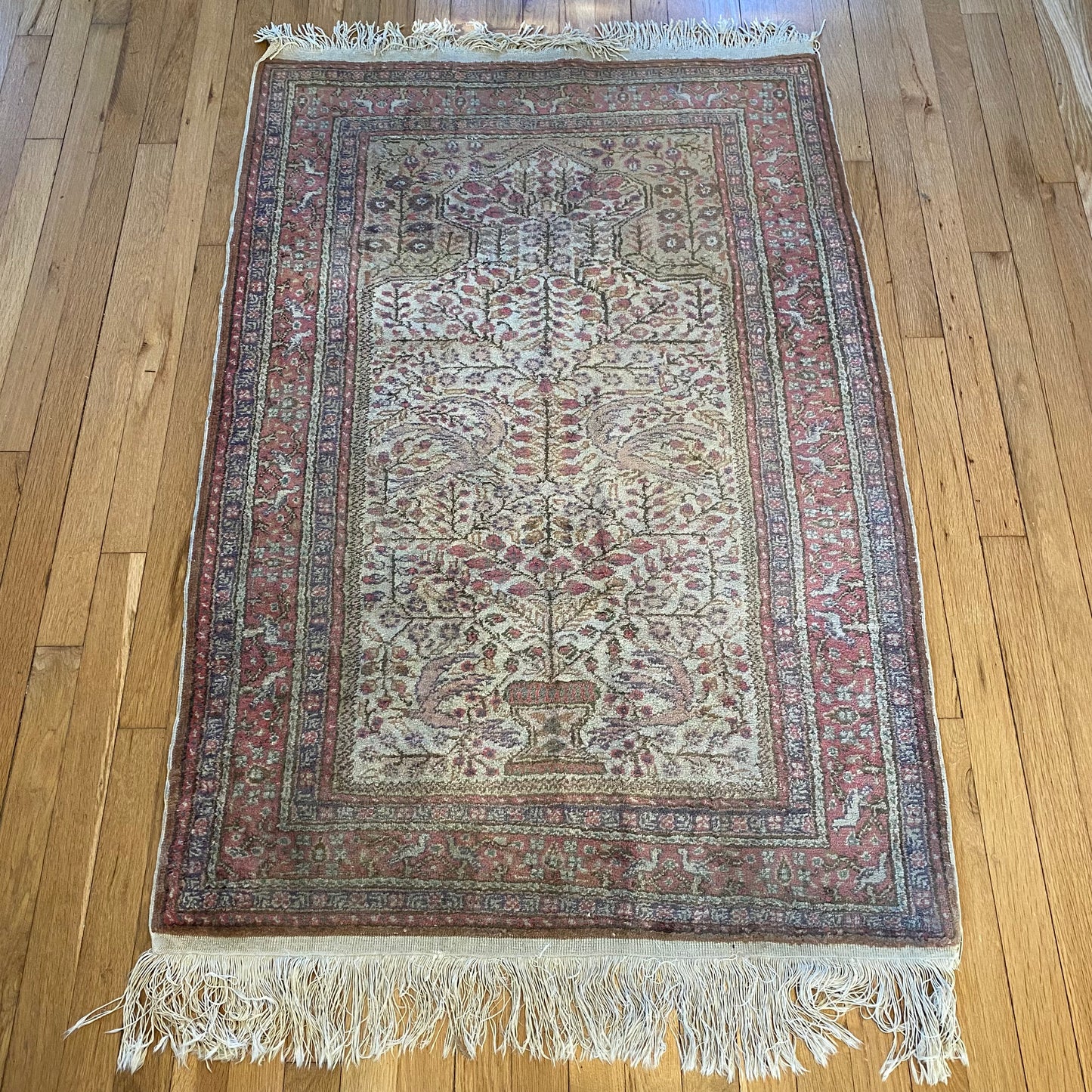 Vintage Rug, 3' x 4' 11 Cream