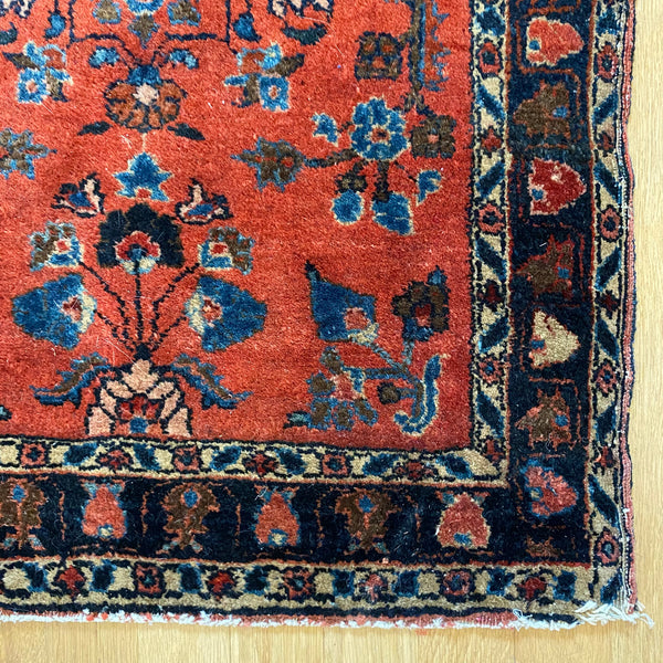 Vintage Rug, 2' x 2' 6 Pink