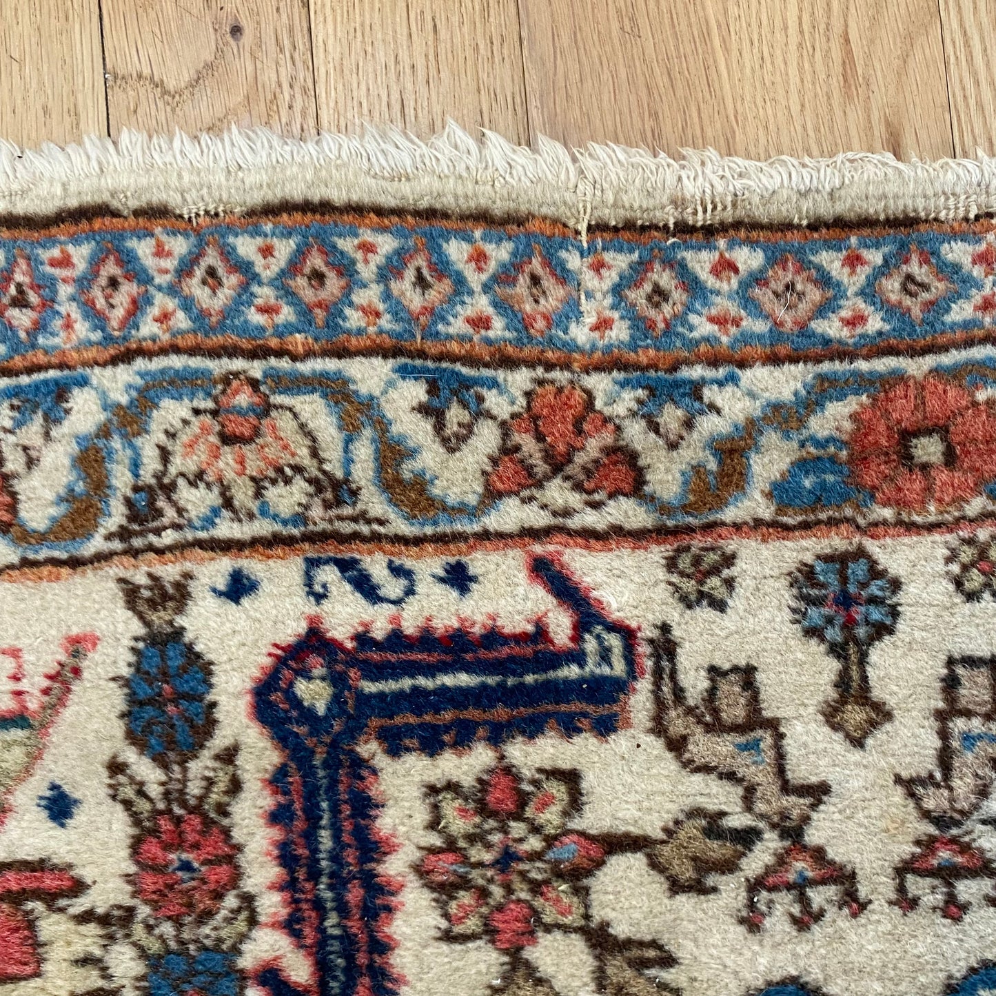 Vintage Rug, 2' 11 x 4' White