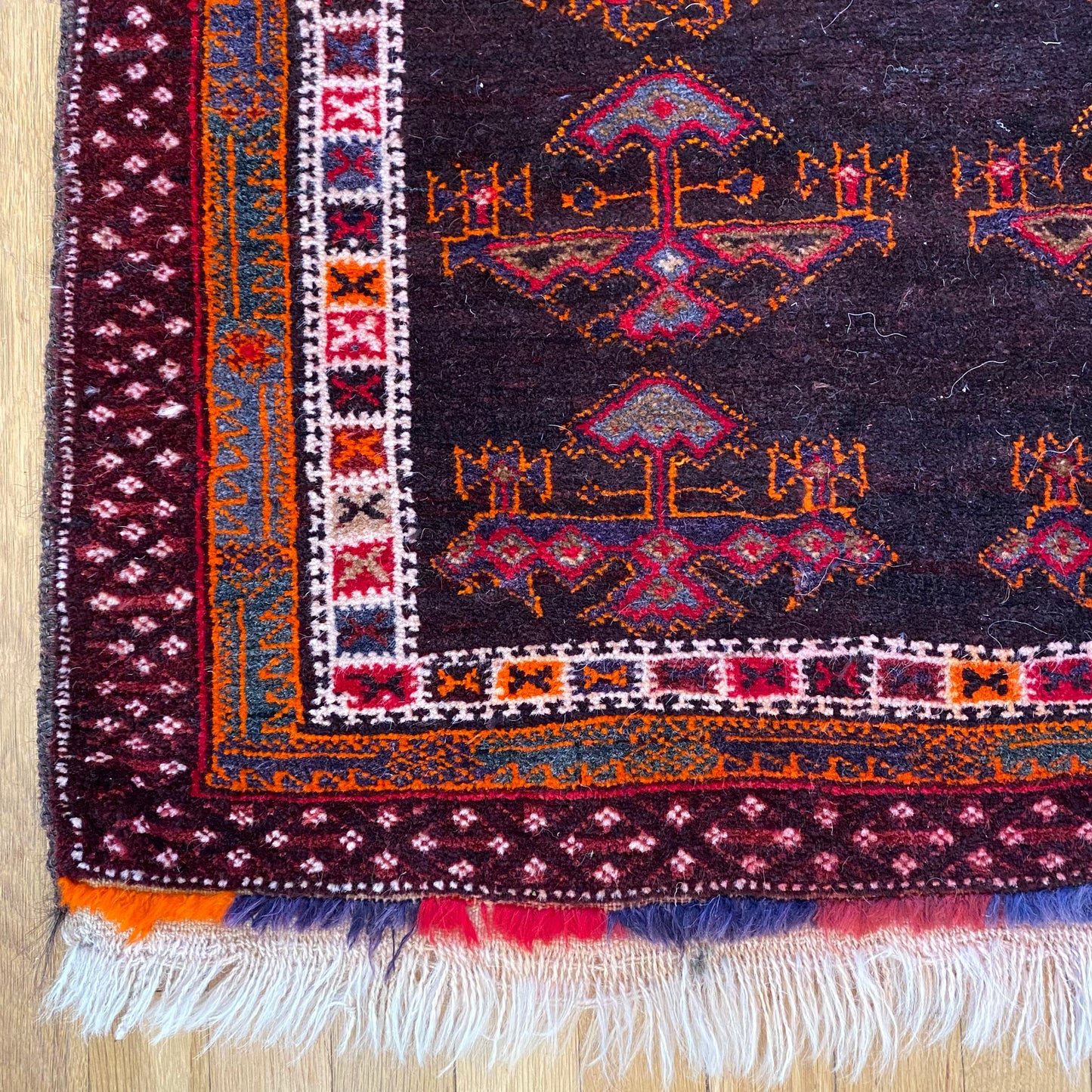 Afghan Prayer Rug, 2' 9 x 5' Vintage Brown - Jessie's Oriental Rugs