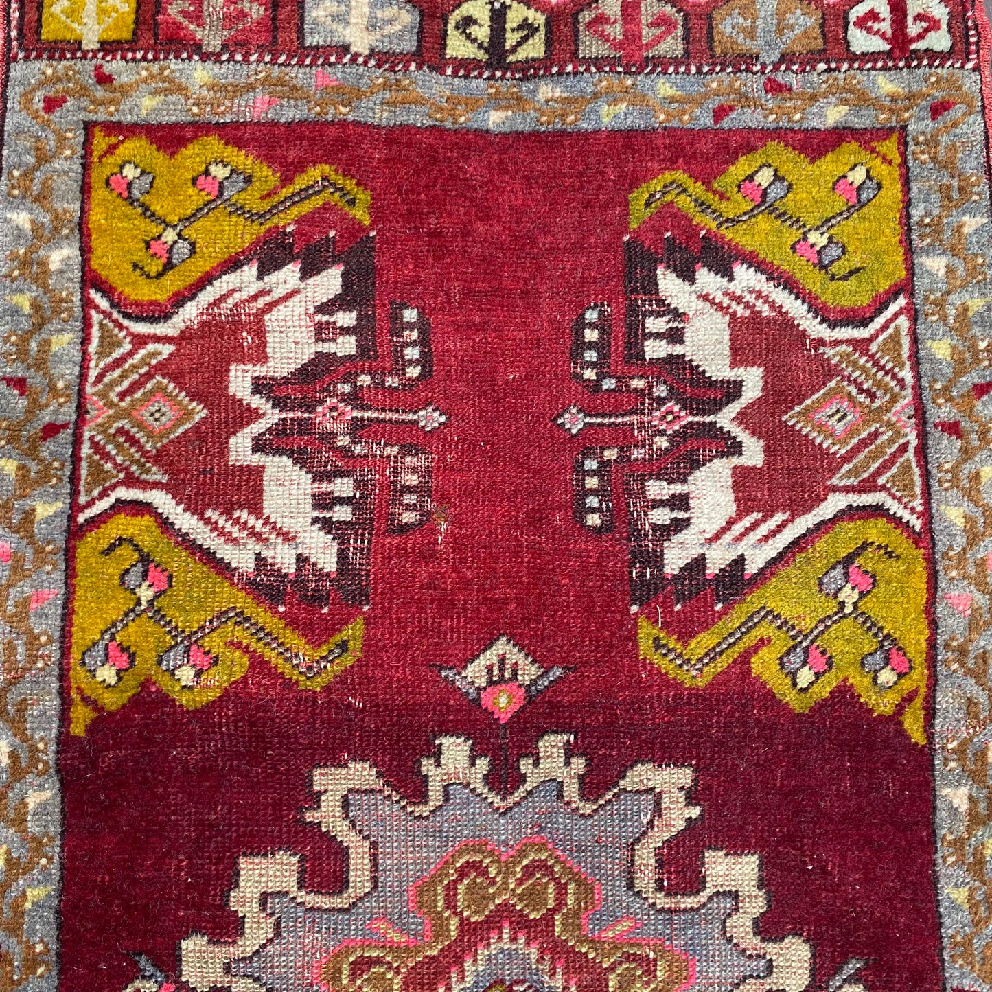 Vintage Rug, 1' 9 x 3' 9 Red