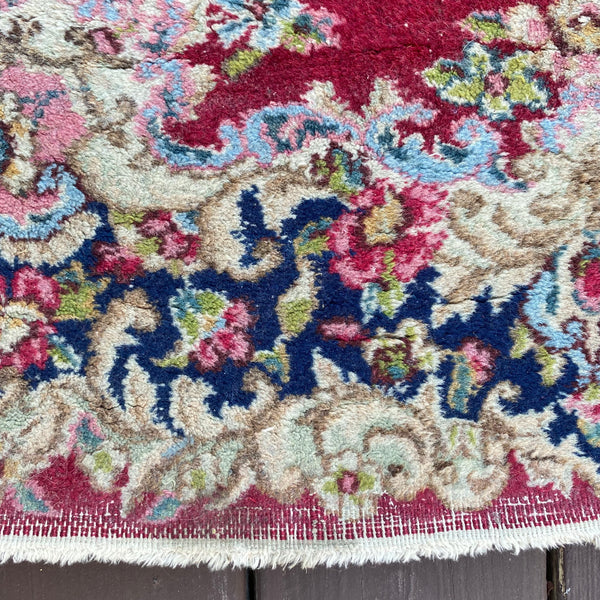 Vintage Rug, 3' 1 x 4' 8 Dark Pink